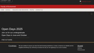 Screenshot of Environment.leeds.ac.uk