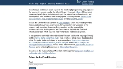 Screenshot preview of johnresig.com