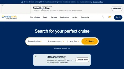 Screenshot preview of cruisecritic.com