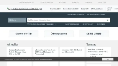 Screenshot of Tib.eu