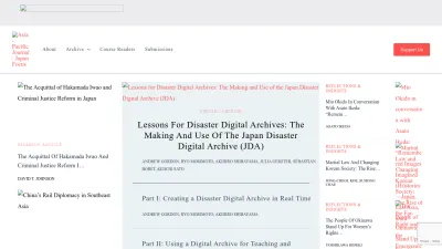 Screenshot of Apjjf.org
