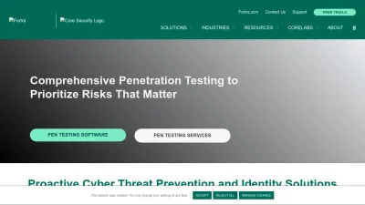 Screenshot preview of coresecurity.com