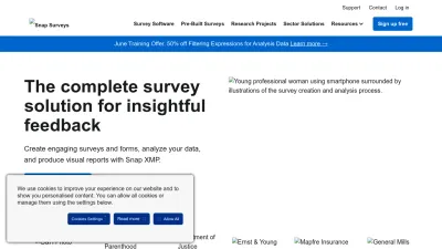 Screenshot preview of snapsurveys.com