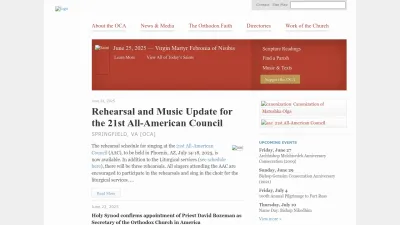 Screenshot preview of oca.org