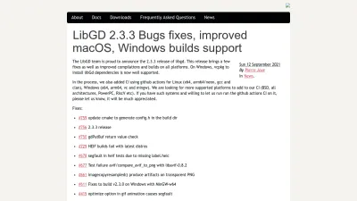 Screenshot preview of libgd.github.io