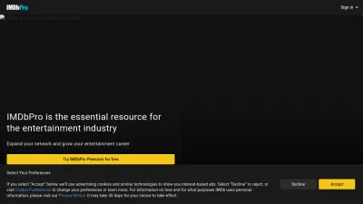 Screenshot of Pro.imdb.com