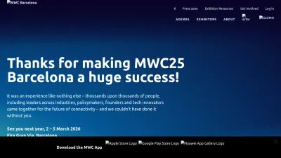 Screenshot preview of mwcbarcelona.com