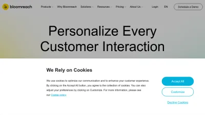 Screenshot preview of bloomreach.com