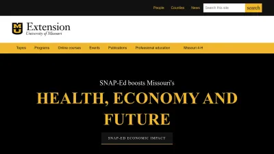 Screenshot preview of extension.missouri.edu