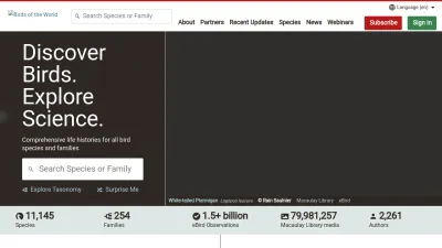 Screenshot preview of birdsoftheworld.org