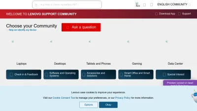 Screenshot preview of forums.lenovo.com