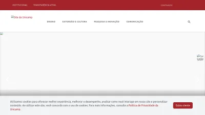 Screenshot of Unicamp.br