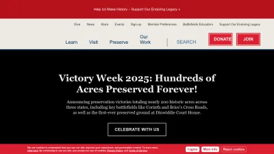 Screenshot of Battlefields.org