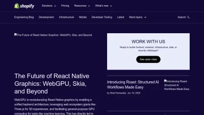 Screenshot preview of shopify.engineering