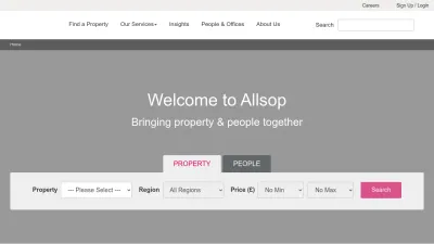 Screenshot preview of allsop.co.uk