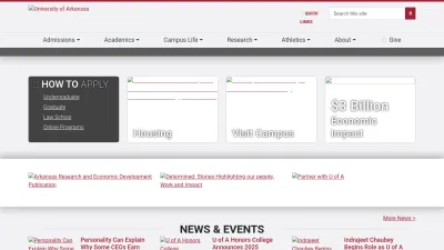 Screenshot preview of uark.edu