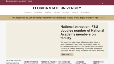 Screenshot preview of fsu.edu