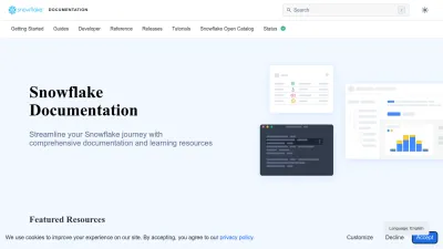 Screenshot preview of docs.snowflake.com