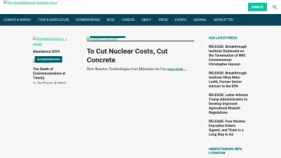 Screenshot preview of thebreakthrough.org