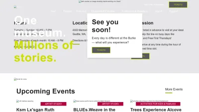 Screenshot preview of burkemuseum.org