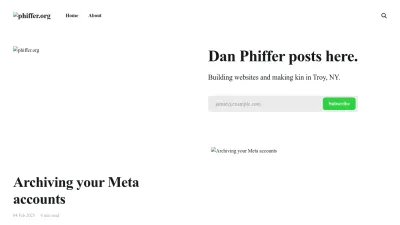 Screenshot of Phiffer.org