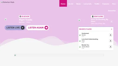 Screenshot preview of rotherhamradio.com