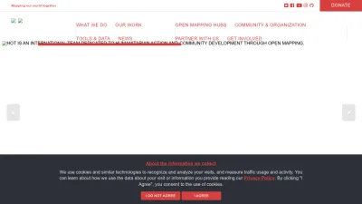 Screenshot of Hotosm.org