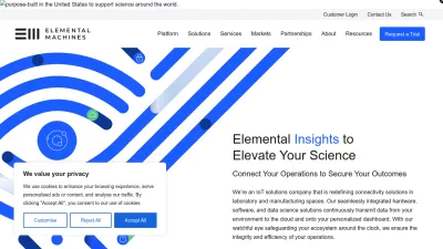 Screenshot preview of elementalmachines.com