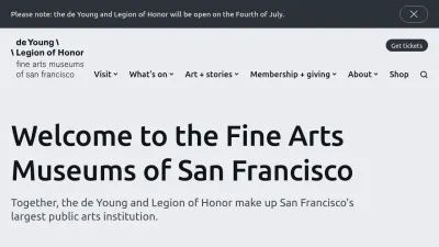 Screenshot preview of famsf.org
