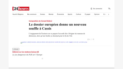 Screenshot preview of 24heures.ch