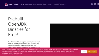 Screenshot of Adoptium.net