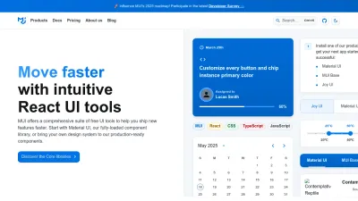 Screenshot of Mui.com