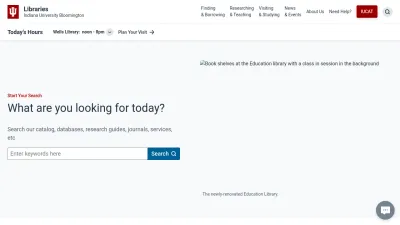 Screenshot of Libraries.indiana.edu