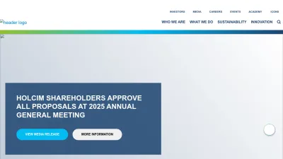 Screenshot of Holcim.com