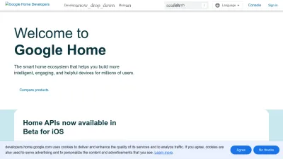 Screenshot of Developers.home.google.com