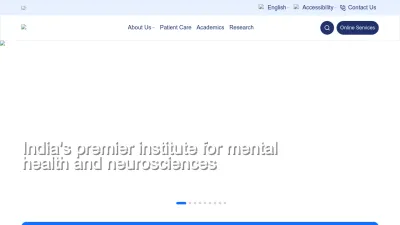 Screenshot of Nimhans.ac.in