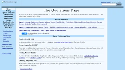 Screenshot preview of quotationspage.com