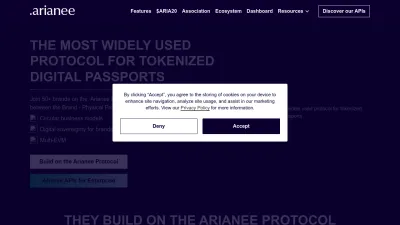 Screenshot of Arianee.org