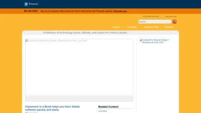 Screenshot preview of peachpit.com