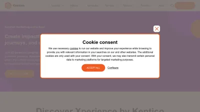 Screenshot of Kentico.com