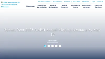 Screenshot of Aabb.org