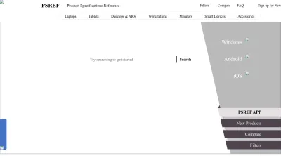 Screenshot preview of psref.lenovo.com