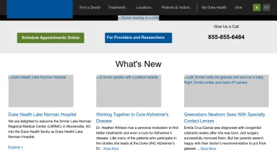 Screenshot of Dukehealth.org