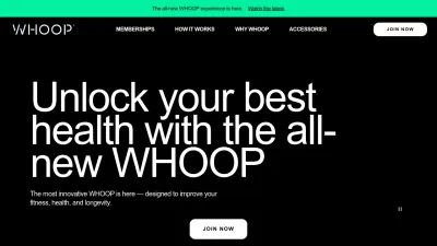 Screenshot of Whoop.com