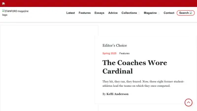 Screenshot of Stanfordmag.org