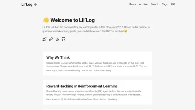 Screenshot of Lilianweng.github.io