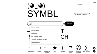 Screenshot of Symbl.cc