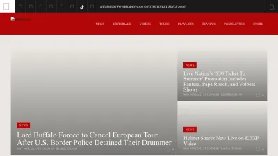 Screenshot of Metalsucks.net