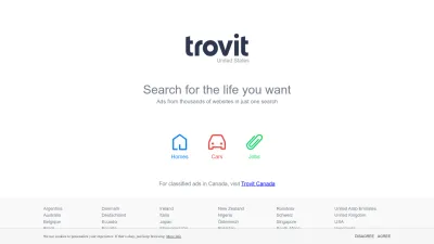 Screenshot preview of trovit.com