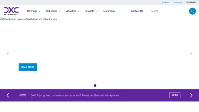 Screenshot preview of dxc.com